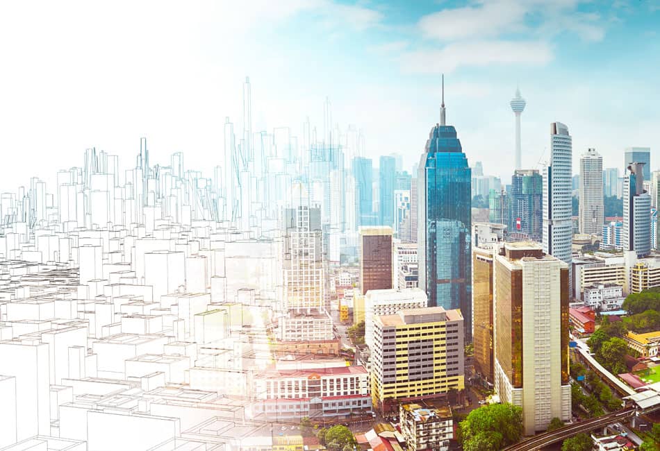 An image of a big city from above.